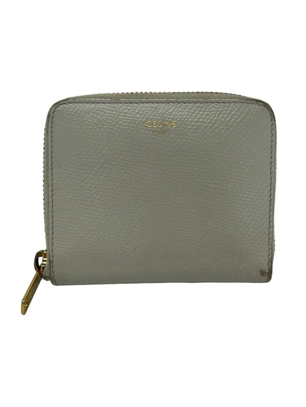 Celine Bifold Wallet Small Zip Essential Ivory Zip Around